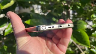 Moto G 5G stylus review bottom of phone