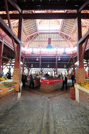 ﻿Central wooden covered market after restoration