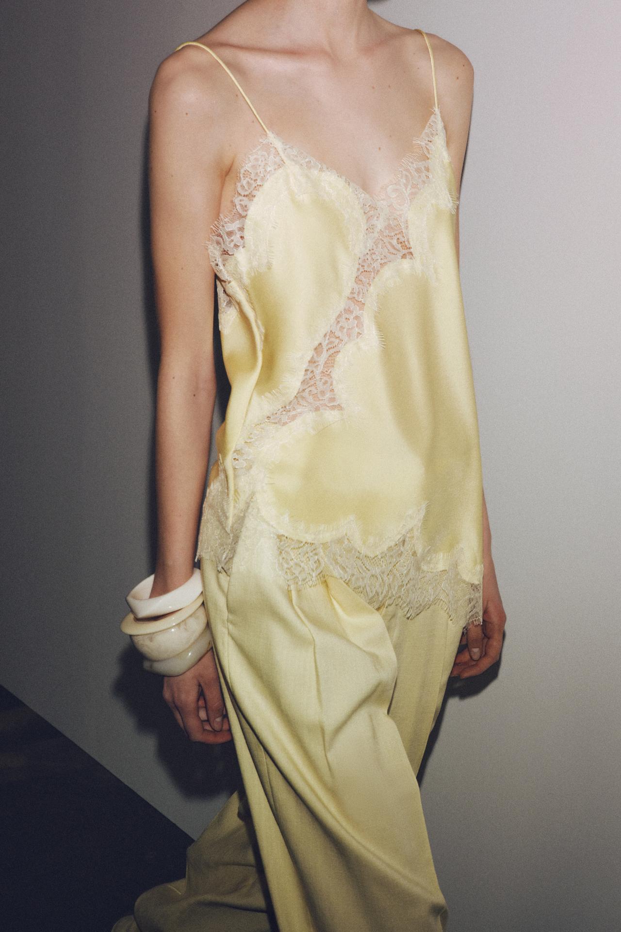 ZARA, Zw Collection Lace Camisole Top