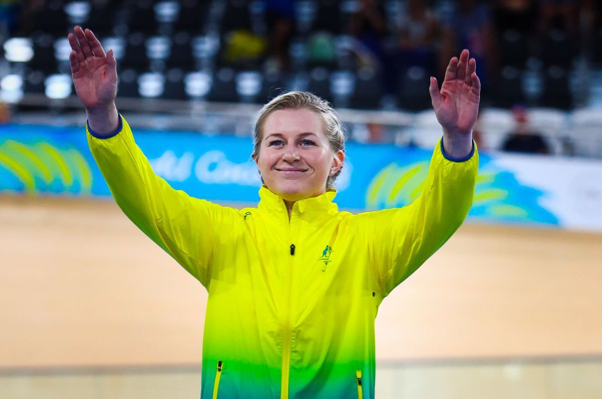 Stephanie Morton (Australia) collecting another medal