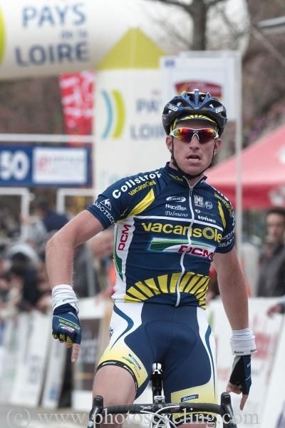 Lieuwe Westra (Vacansoleil - DCM) celebrates his victory.