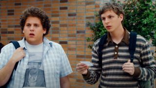 Jonah Hill and Michael Cera in Superbad.
