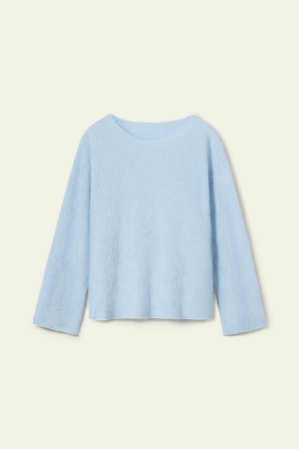 Boat-Neck Brushed Cashmere Sweater
