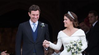 Princess Eugenie and husband Jack Brooksbank on their wedding day