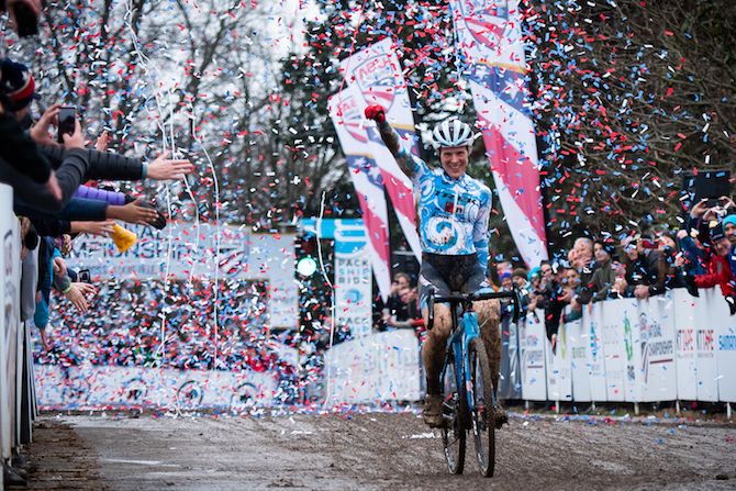 Katie Compton takes the win