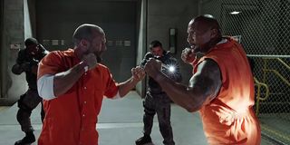 The rock and jason statham face off Fate of the Furious