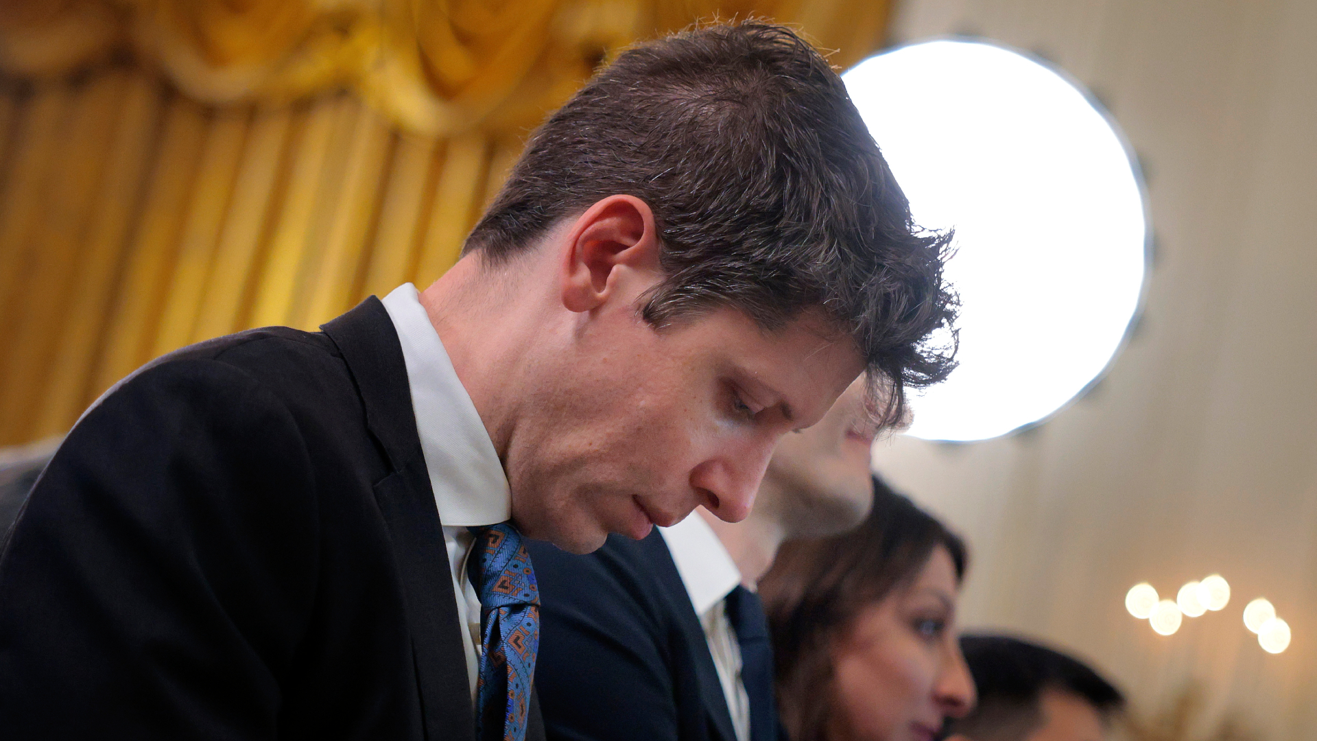 OpenAI CEO Sam Altman attends a meeting of the White House Task Force on Artificial Intelligence Education