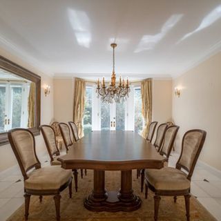 dining area with wooden dining table