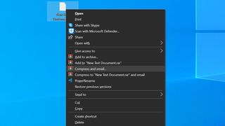 Windows context menu