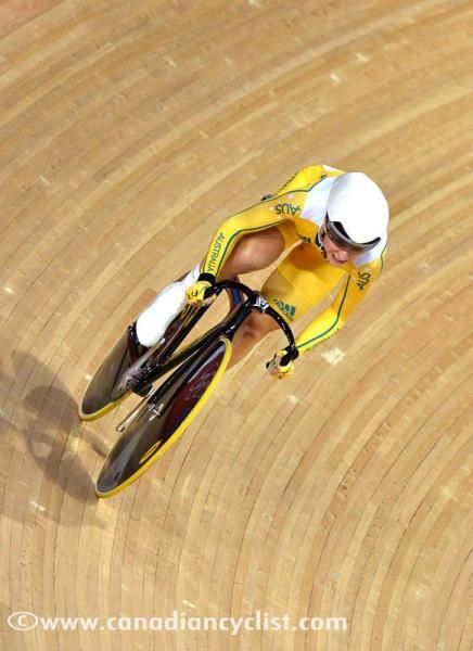 Annette Edmondson (Australia) finished third-fastest in the flying 250m of the women's omnium