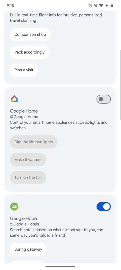 gemini google home extension