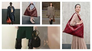 The winter 2025 bag trend of slouchy hobo bags at Tod's, Bottega Veneta, Louis Vuitton, Chloé, Bottega Veneta Resort 2025