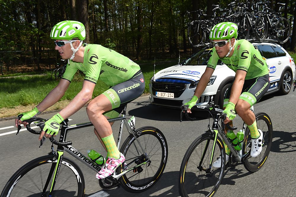 Cannondale Pro Cycling teammates during stage 6 at the Giro d'Italia