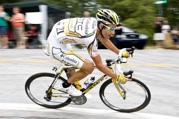 Eventual winner George Hincapie looked composed throughout the race.