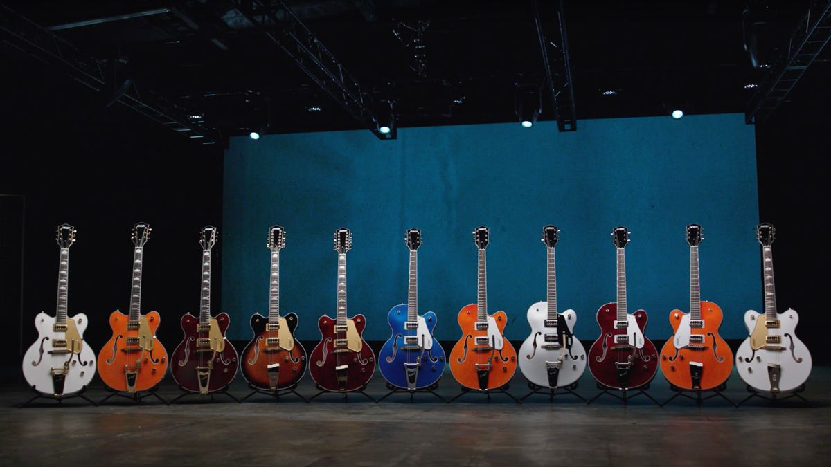 Gretsch&#039;s full line of 2022 Electromatic hollow body guitars