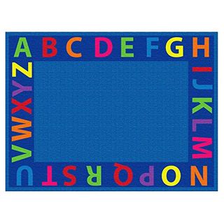ECR4Kids Classroom A-Z Circle Time Educational Seating Rug for Children, School Classroom Learning Carpet, Rectangle, 6 x 9-Feet
