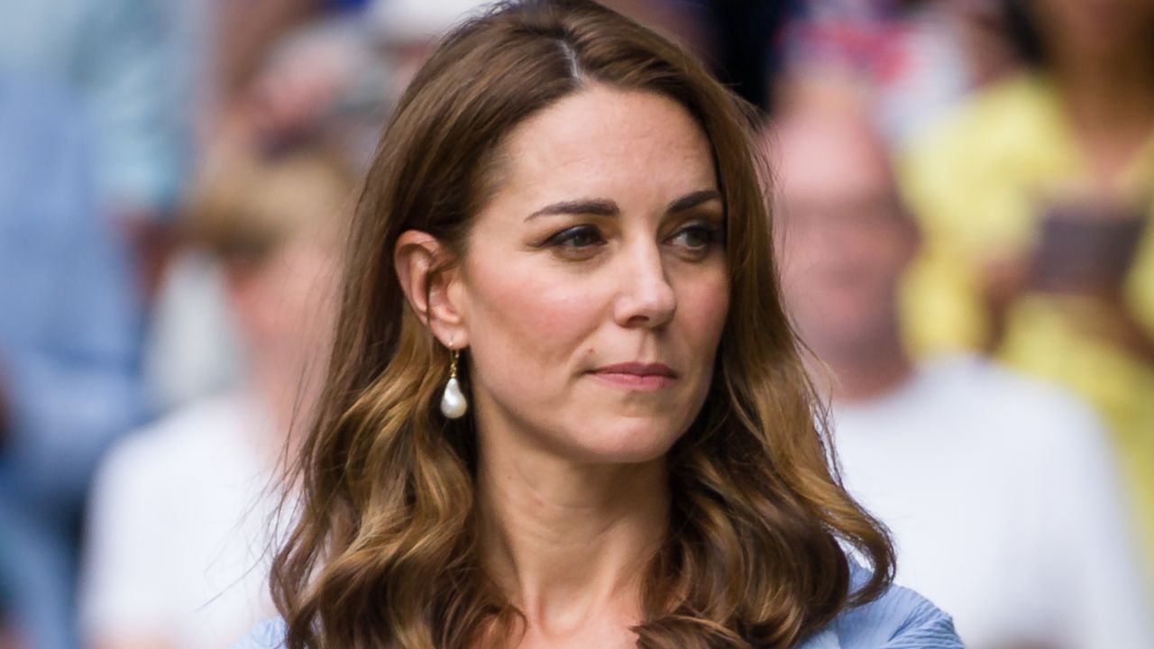 Kate Middleton looks thoughtful while attending Wimbledon 2019 on July 14, 2019