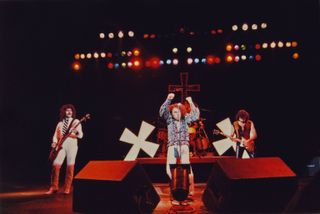 Black Sabbath on stage at Hammersmith Odeon In 1981