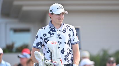 Matthew Fitzpatrick of England on the first tee during the second round of the 2023 Sentry Tournament of Champions