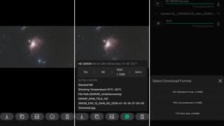 screenshot from the DWARFLAB Dwarf Mini app