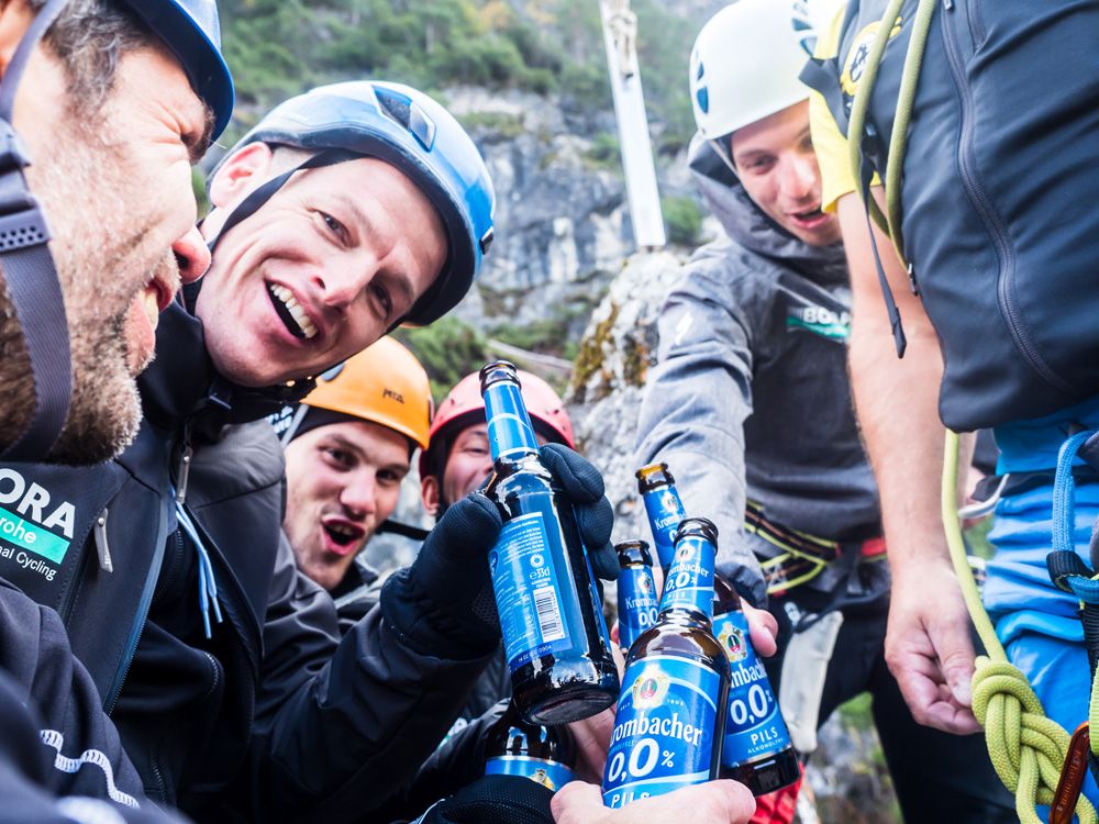 After the hiking and rock climbing it was time for a beer