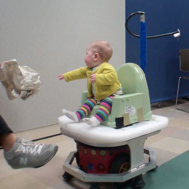 Photo of baby during WeeBot training