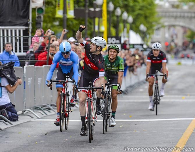 Cody Canning takes the win ahead of Bryan Coquard and Steele Von Hoff