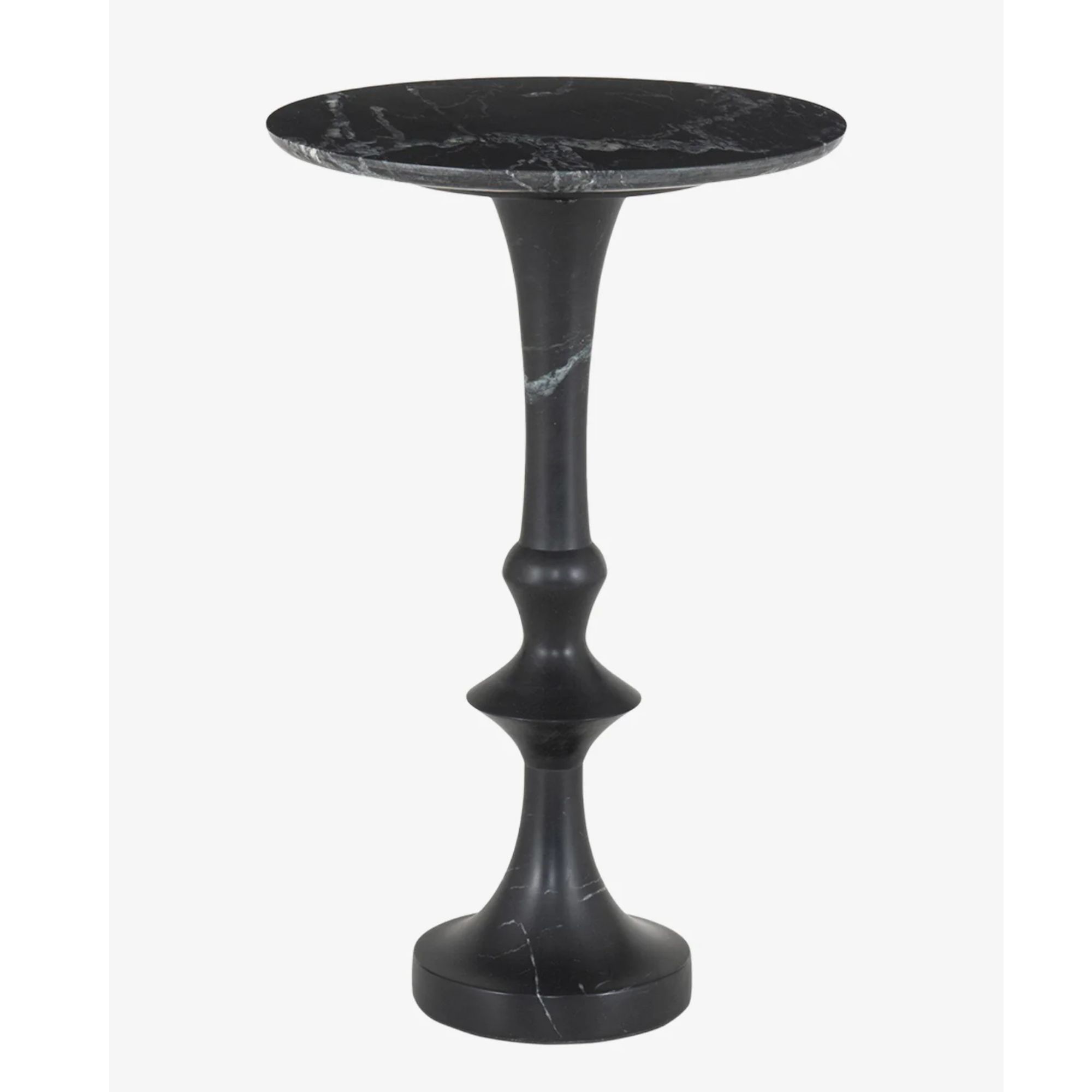 round black marble side table