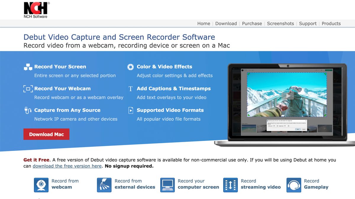 nch debut video capture software review