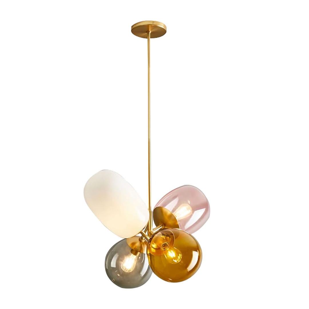multicolored glass pendant light