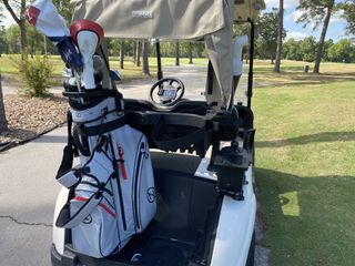 The Zero Friction Stand Bag works pretty well on a powered cart.