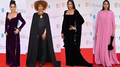 Composite image of BAFTAs best dressed celebrities on the Bafta 2022 red carpet