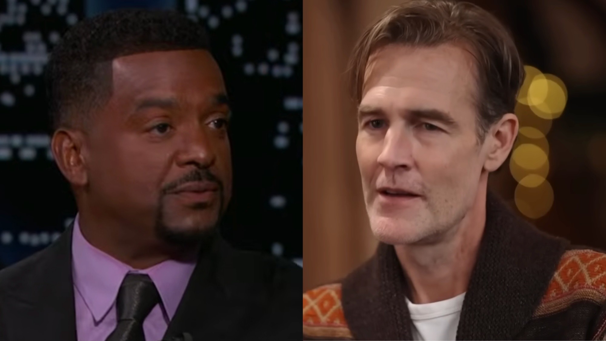 Alfonso Ribiero and James Van Der Beek split image