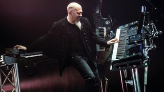 Jordan Rudess of Dream Theater, playing keyboards on stage
