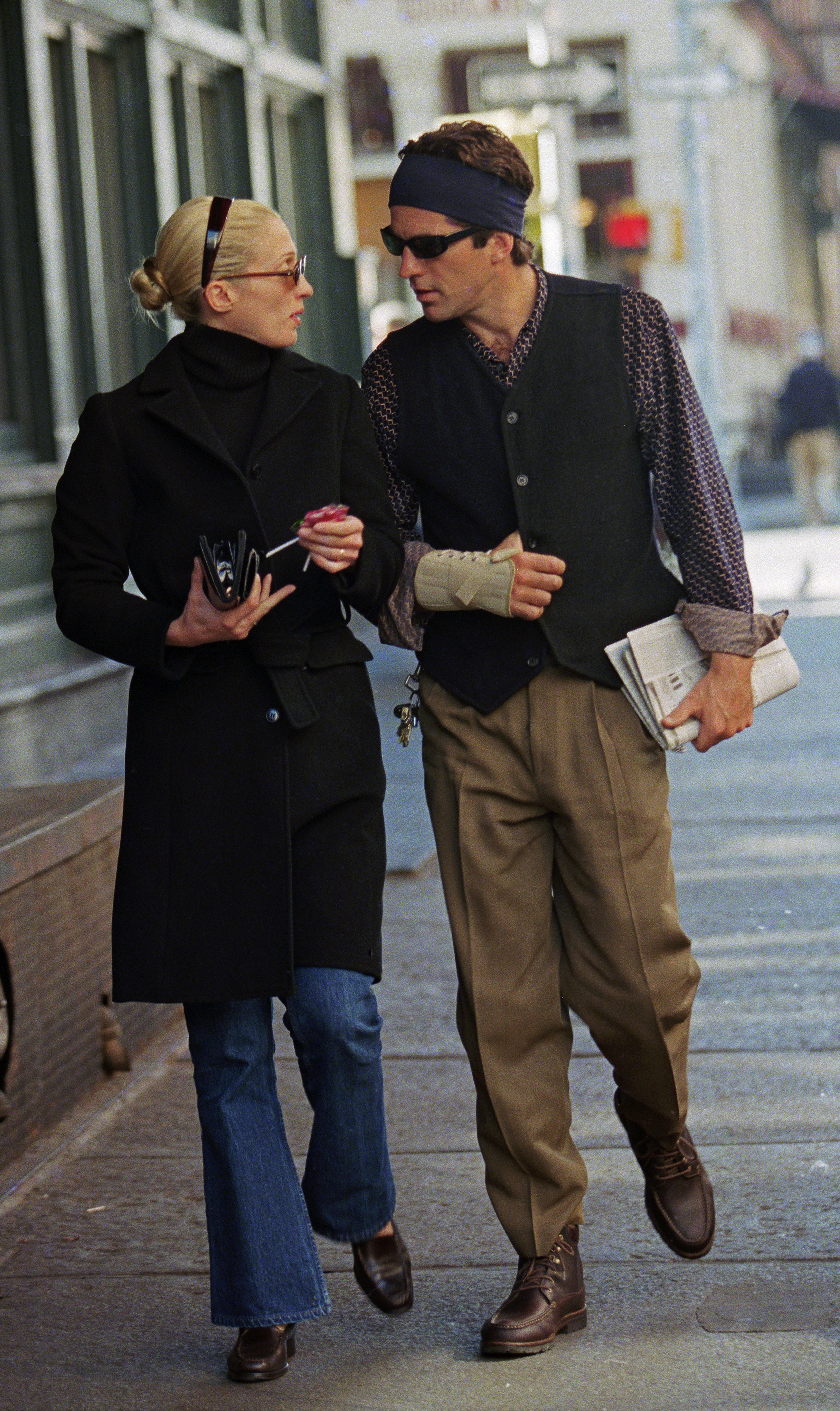 An image of Carolyn Bessette-Kennedy and John F. Kennedy Jr wearing a pair of loafers.