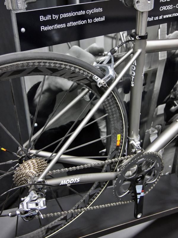 Pencil-thin seat stays are included on Moots' Vamoots RSL.