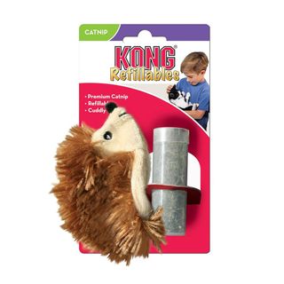 KONG Refillable Catnip Hedgehog Cat Toy in packaging