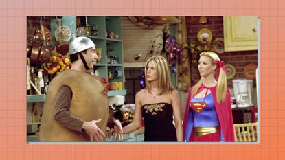 Ross Rachel and Phoebe in the Friends Halloween episode