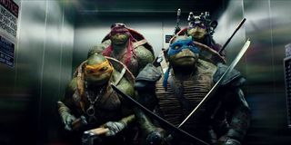 The elevator freestyle in Teenage Mutant Ninja Turtles