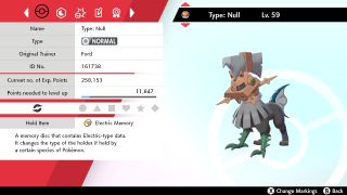 Pokemon Sword and Shield Type Null