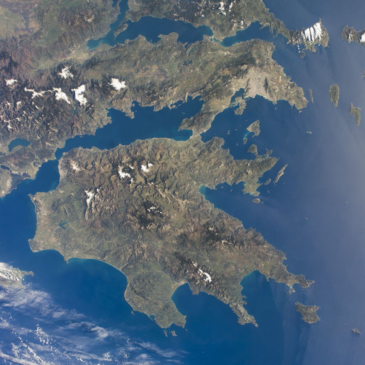 A view of Greece captured by an astronaut aboard the International Space Station on March 21, 2014.