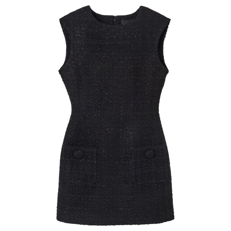 black tweed dress, marc jacobs