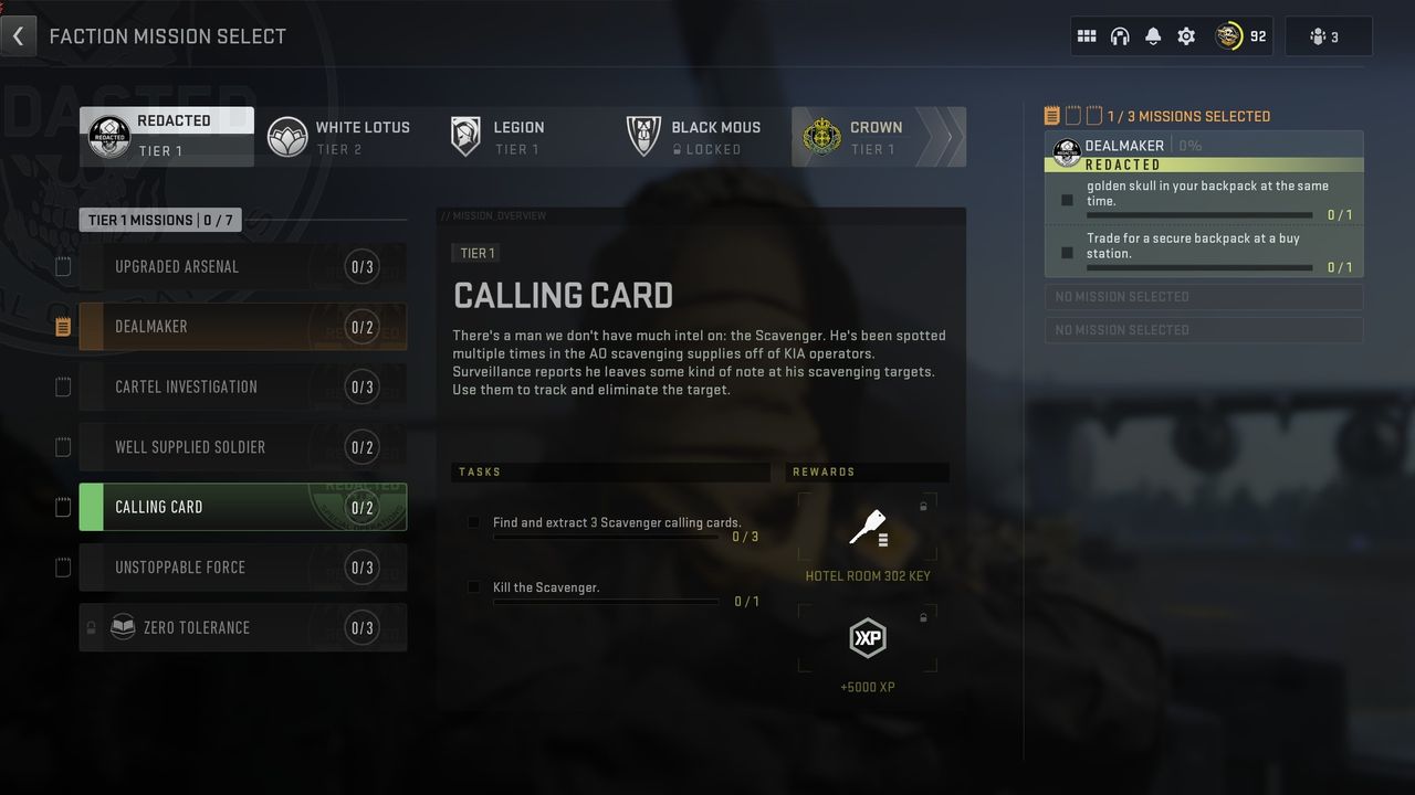 Call of Duty: Warzone 2 Scavenger mission