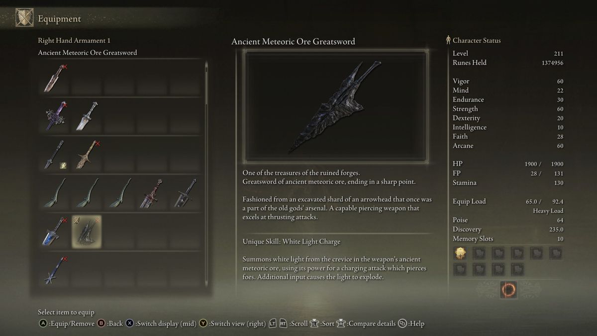Elden Ring: Shadow of the Erdtree legendary weapons - Ore Greatsword lore