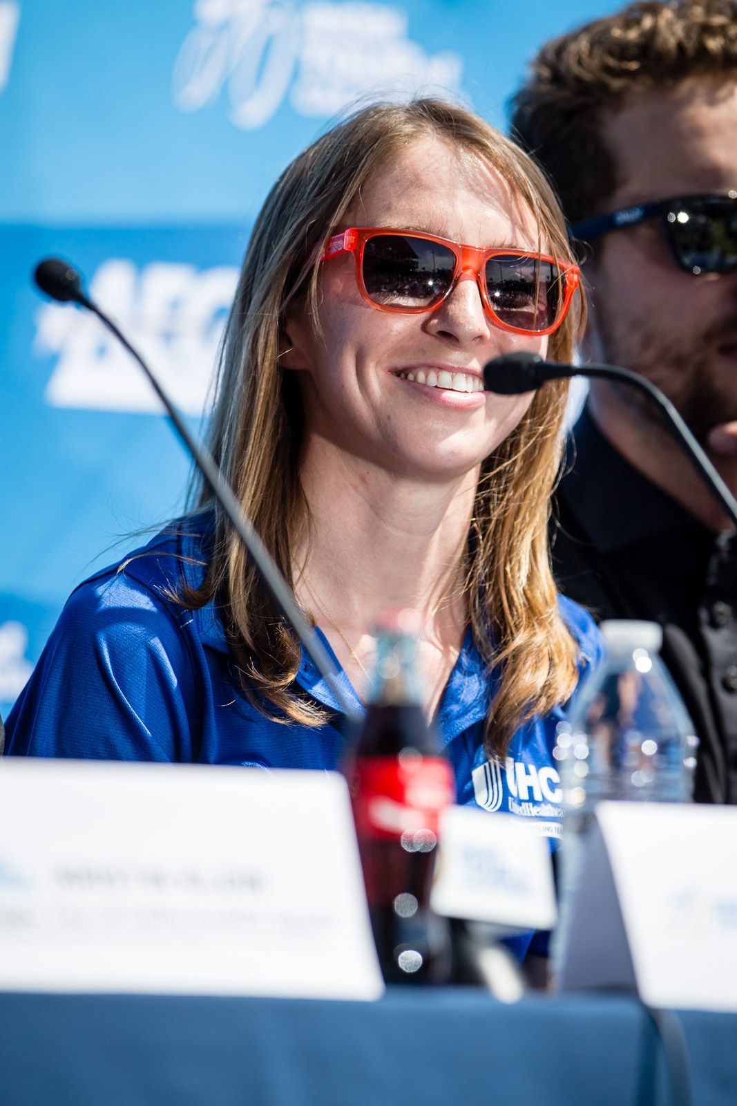 Katie Hall (UnitedHealthcare) was on hand to talk about this weeks womens race