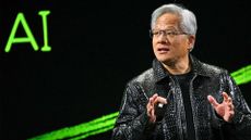 Nvidia CEO Jensen Huang pictured during a keynote presentation at the 2025 Consumer Electronics Show (CES) in Las Vegas.