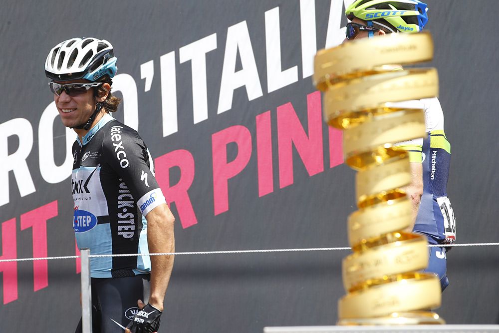 Rigoberto Uran (Etixx-QuickStep) at the start of stage 4 at the Giro d'Italia