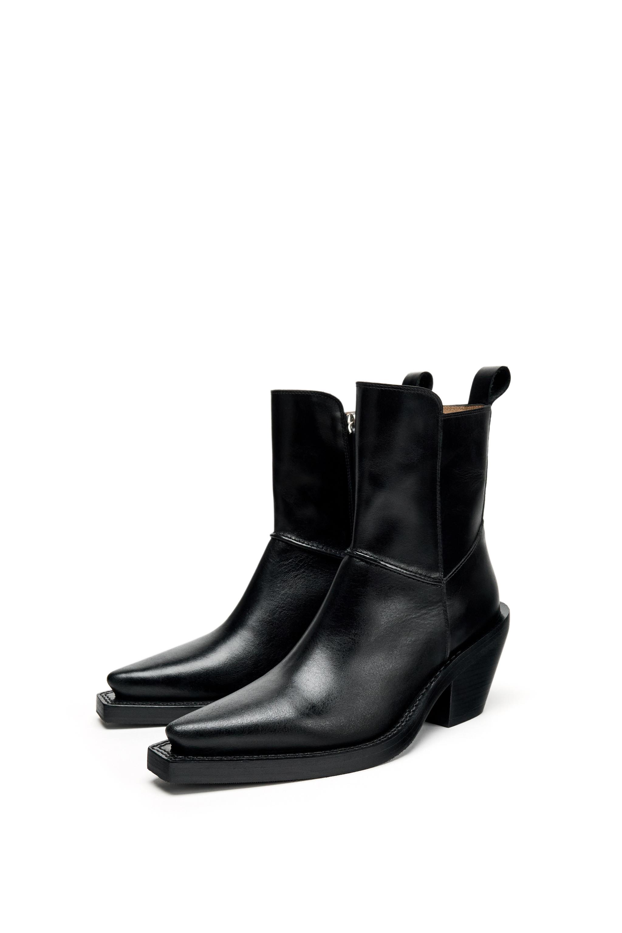 Limited Edition Leather Cowboy Ankle Boots