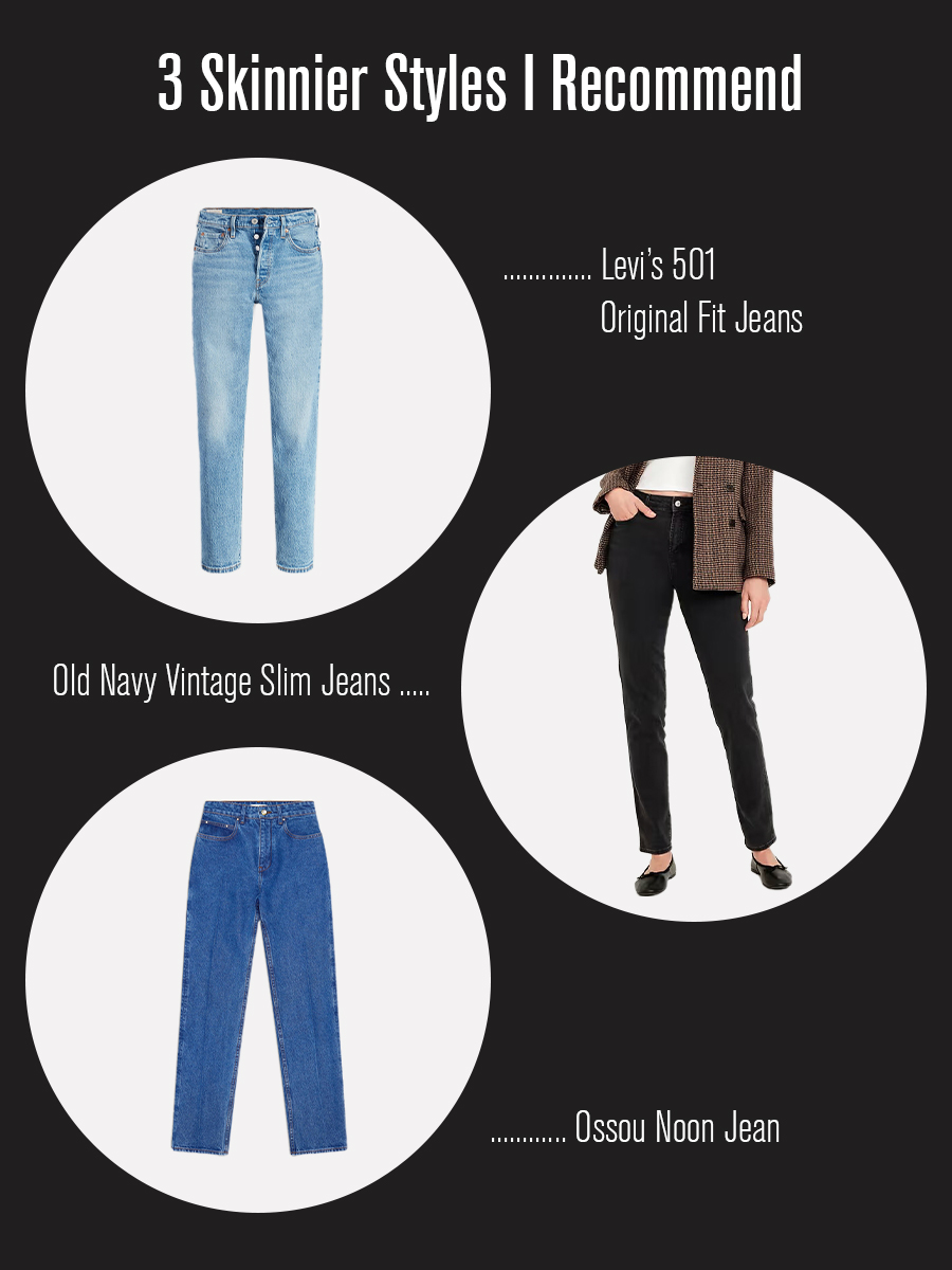 image of three pairs of skinny jeans