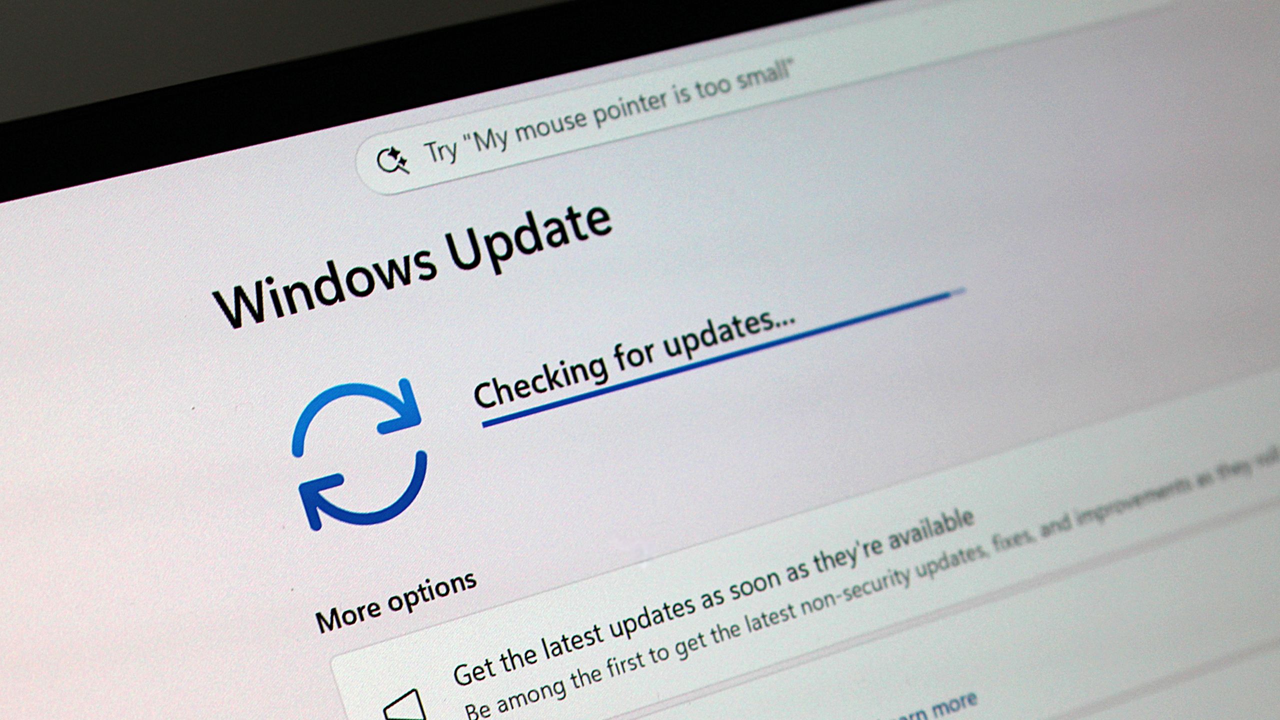 Windows Update in checking for update mode